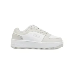 Sneakers bicolore bianco e grigio da Donna con suola platform Champion