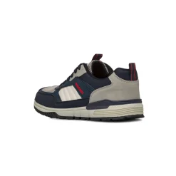 Sneakers bicolore blu e grigio da Uomo con logo laterale Ducati