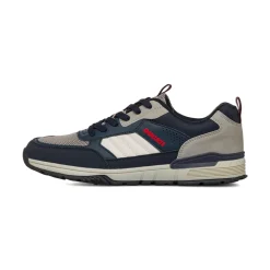 Sneakers bicolore blu e grigio da Uomo con logo laterale Ducati