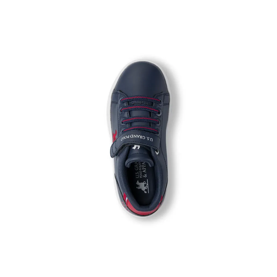 Sneakers blu con dettagli rossi da Bambino U.S. Grand Polo