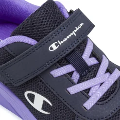 Sneakers blu da bambina con strappo Champion
