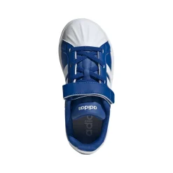 Sneakers blu da Bambino con chiusura a strappo adidas Superstar