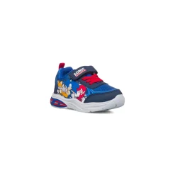 Sneakers blu da Bambino con luci nella tomaia e stampa Sonic