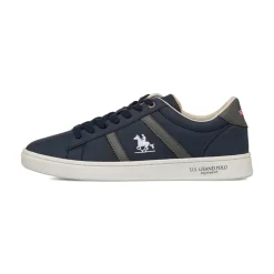 Sneakers blu da Uomocon dettaglio logo laterale U.S. Grand Polo