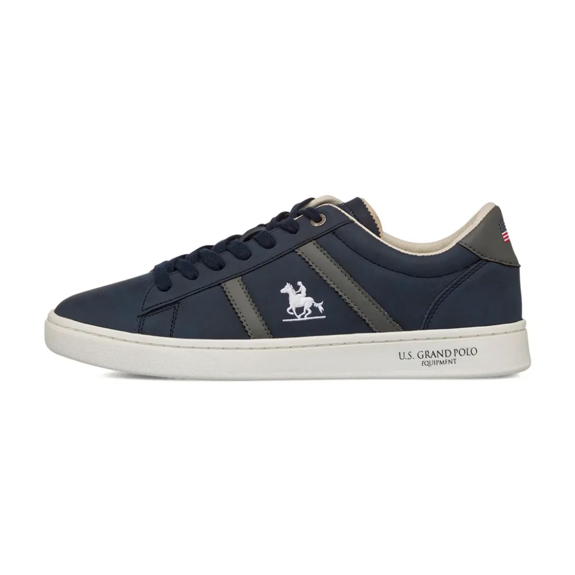Sneakers blu da Uomocon dettaglio logo laterale U.S. Grand Polo