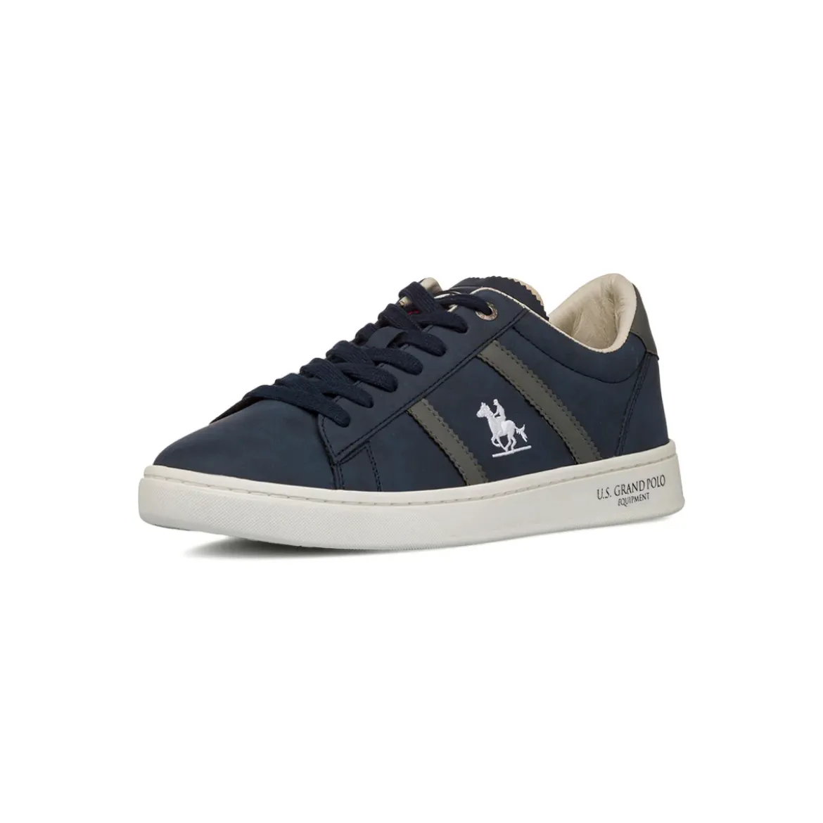 Sneakers blu da Uomocon dettaglio logo laterale U.S. Grand Polo