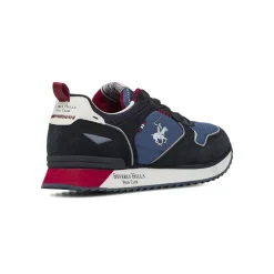 Sneakers blu da Uomo con inserti effetto suede Beverly Hills Polo Club