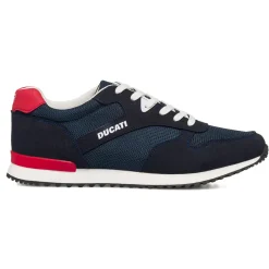 Sneakers blu da uomo con logo Ducati