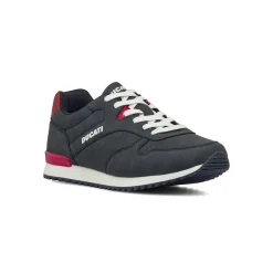 Sneakers blu da Uomo con tomaia effetto scamosciato Ducati