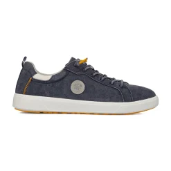 Sneakers blu effetto jeans in tessuto da Uomo con lacci elastici Glams