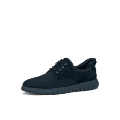 Sneakers Blu Uomo con effetto scamosciato e suola traspirante Geox Fast In