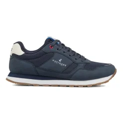 Sneakers blu Uomo con inserti in mesh ed effetto scamosciato Navigare