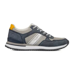 Sneakers casual bicolore blu e grigio da Uomo con logo Glams