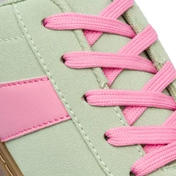 Sneakers casual da donna verdi con dettagli rosa Lora Ferres