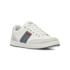 Sneakers casual da uomo bianche Carrera Jeans con dettagli blu e grigi