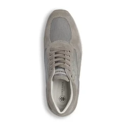 Sneakers casual da Uomo grigie in pelle scamosciata e mesh Lumberjack