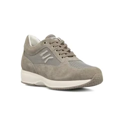 Sneakers casual da Uomo grigie in pelle scamosciata e mesh Lumberjack