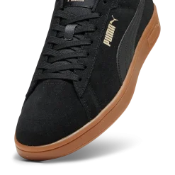 Sneakers casual da uomo in pelle scamosciata nere con logo Puma Smash 3.0