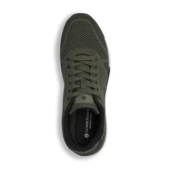 Sneakers casual da Uomo verde militare in tessuto mesh Lumberjack