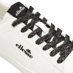 Sneakers casual Ellesse da Donna bianche con lacci neri glitter
