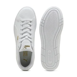 Sneakers casual unisex bianche con logo dorato Puma Court Classico