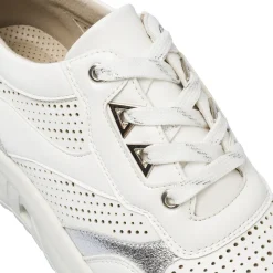 Sneakers comfort bianche da Donna con dettagli argento Lora Ferres