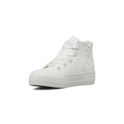 Sneakers da Bambina Bianche con fiori ricamati Dieci Baci