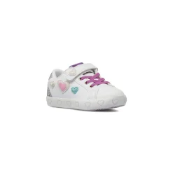 Sneakers da Bambina bianche con cuori colorati e glitter Dieci Baci