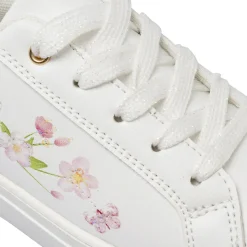 Sneakers da Bambina bianche con fiori e paillettes scintillanti Dieci Baci