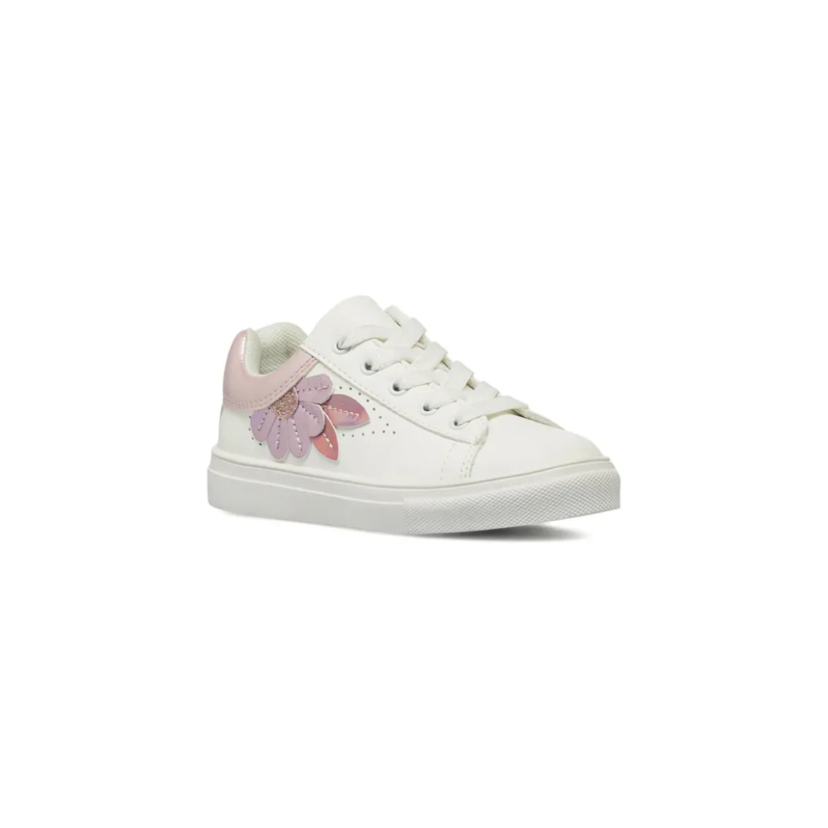 Sneakers da Bambina bianche Le scarpe di Alice con fiori glitter e zip