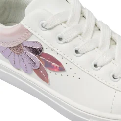 Sneakers da Bambina bianche Le scarpe di Alice con fiori glitter e zip