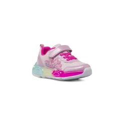 Sneakers da bambina rosa con glitter e suola con luci Dieci Baci