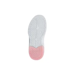 Sneakers da bambina rosa e bianche con luci e patch Stich