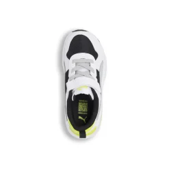 Sneakers da Bambino bianche con dettagli lime e strappo Puma Trinity 2