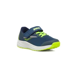 Sneakers da Bambino blu con dettagli verde lime e strappo Joma