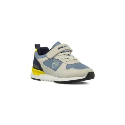 Sneakers da bambino blu con dettagli beige Ducati