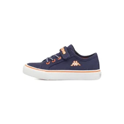 Sneakers da bambino Kappa blu in tela con chiusura a strappo