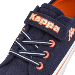 Sneakers da bambino Kappa blu in tela con chiusura a strappo