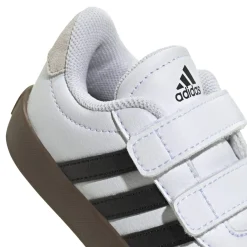 Sneakers da bambino primi passi bianche e blu con logo adidas VL Court 3.0