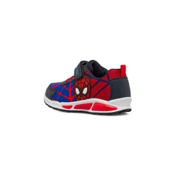 Sneakers da bambino Spiderman blu e rosso con luci nella suola e stampa