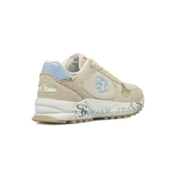 Sneakers da donna beige Swish Jeans con inserti effetto scamosciato