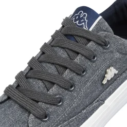 Sneakers da donna Kappa grigie in tessuto effetto denim glitter