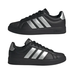 Sneakers da Donna nere con strisce laterali argento adidas STREETTALK