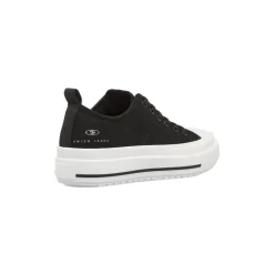 Sneakers da donna nere in tessuto con suola platform Swish Jeans