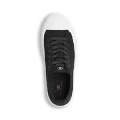 Sneakers da donna nere in tessuto con suola platform Swish Jeans