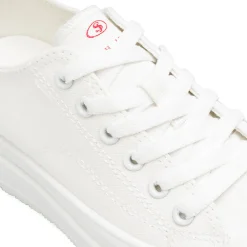 Sneakers da donna platform bianche in tessuto Swish Jeans