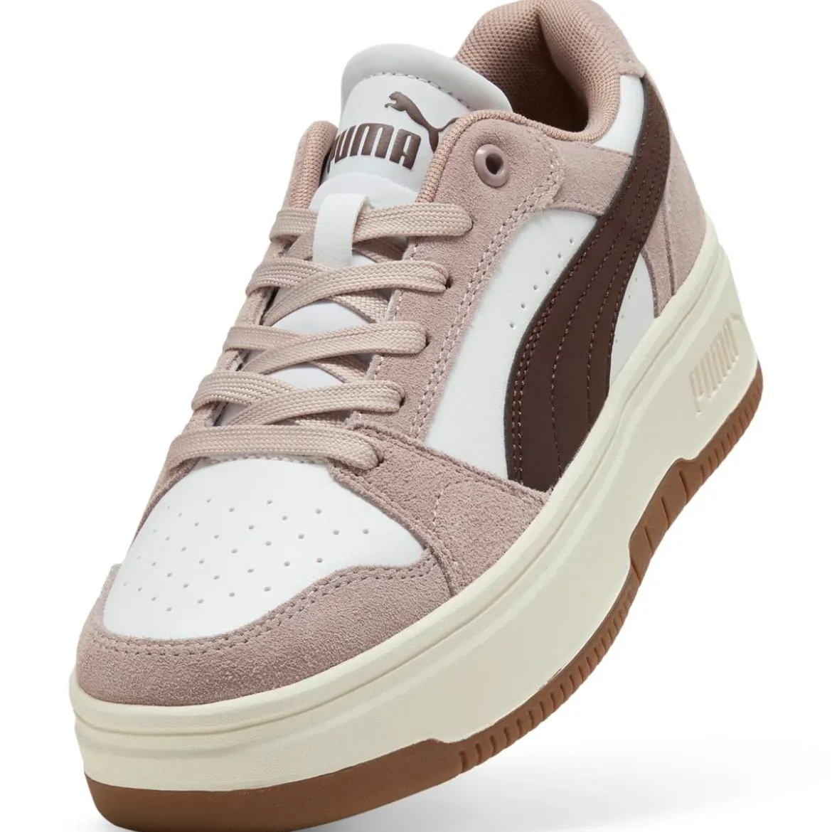 Sneakers da donna rosa Puma Rebound con dettagli effetto scamosciato