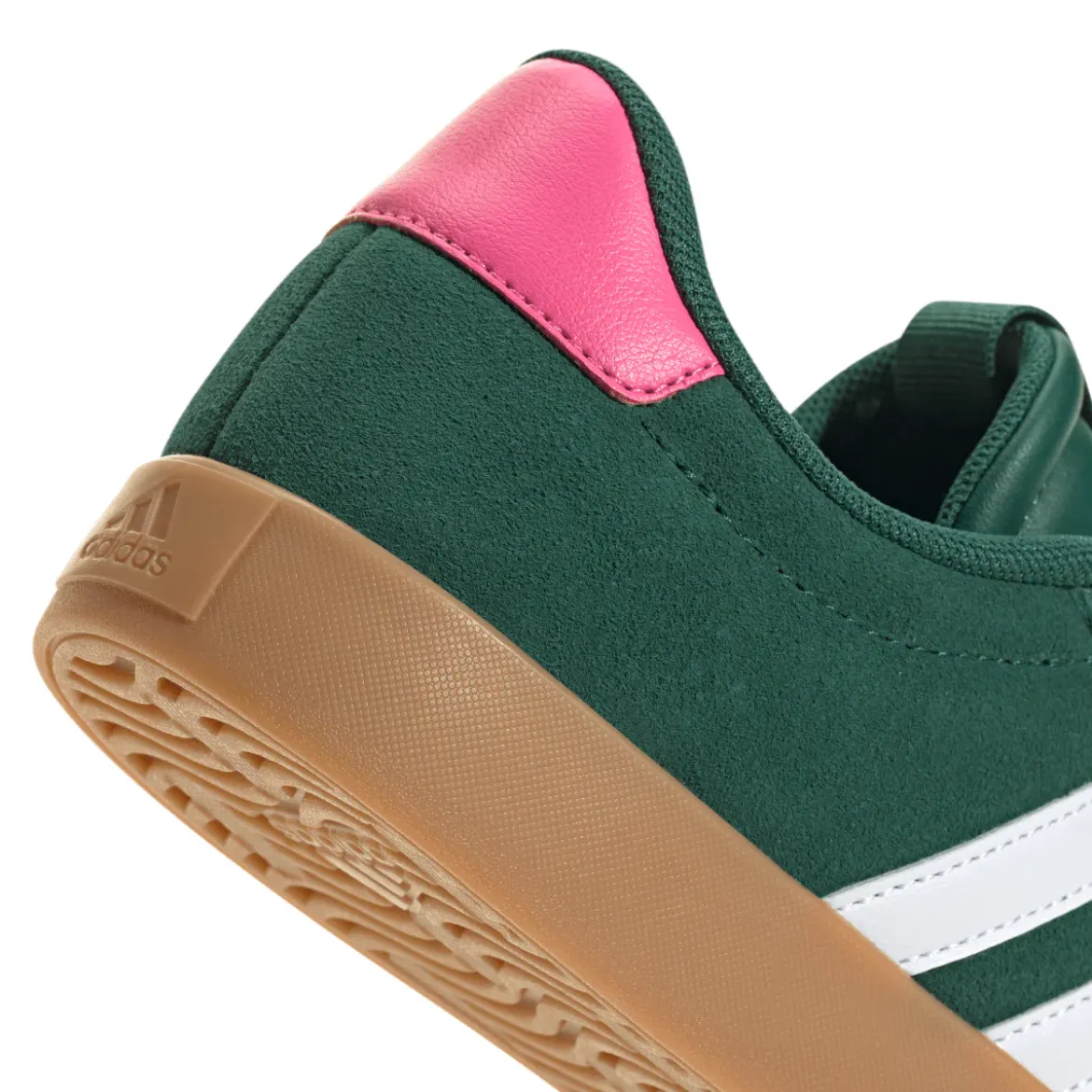 Sneakers da donna verde in pelle effetto scamosciato adidas VL Court 3.0