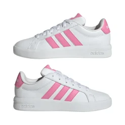 Sneakers da ragazza bianche adidas Grand Court 3.0 con dettagli rosa