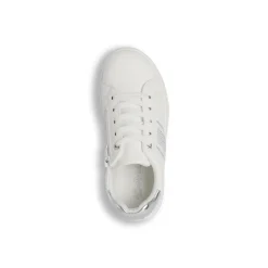 Sneakers da Ragazza bianche Dieci Baci con strass e dettagli argento